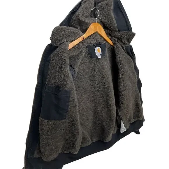 Carhartt Wildwood Jacket Sherpa Lined Womens Large 100815-001 Black - Picture 14 of 14